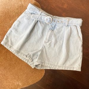 Paige Denim Buckle Shorts